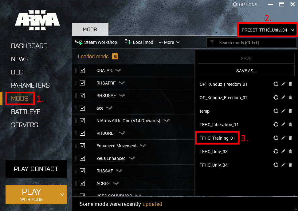 Launcher Modpack Selection